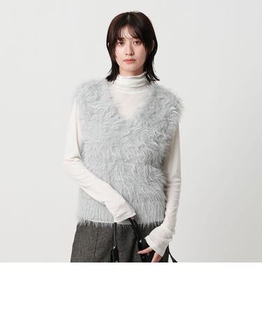 【WEB限定】フェザーヤーン ラメニット 2WAYベスト