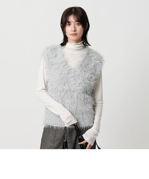 【WEB限定】フェザーヤーン ラメニット 2WAYベスト