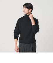【WEB限定 WARDROBE SMART】マシーンウォッシャブル ウールミックス アゼ タートルネック