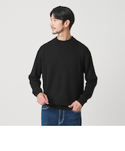 【WEB限定 WARDROBE SMART】マシーンウォッシャブル ウールミックス アゼ モックネック