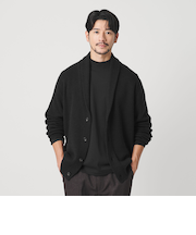 【WEB限定 WARDROBE SMART】ウォッシャブル ショールカラー カーディガン