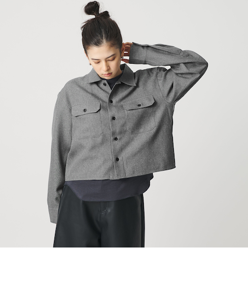 【WEB限定】ポリエステル ワイドショートシャツ