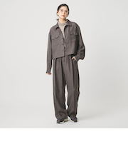 【WEB限定】ポリエステル ワイドショートシャツ