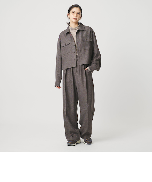 【WEB限定】ポリエステル ワイドショートシャツ