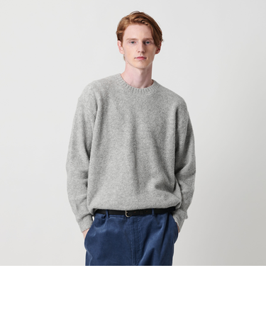 クリンプ コットンウール クルーネック ニット