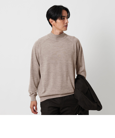 SUPER130 ウォッシャブル ウール タートル ニット 手洗い可能