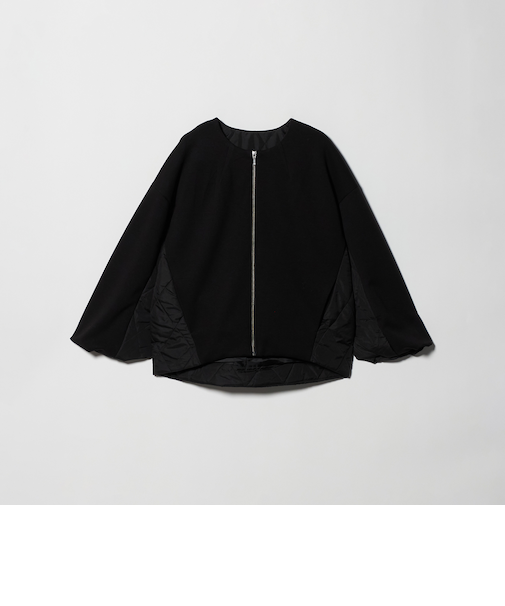 【WEB限定】ダンボール×キルティングコンビ ノーカラーブルゾン