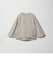 【WEB限定】ダンボール×キルティングコンビ ノーカラーブルゾン