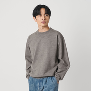 ハイブリッド ウール クルーネック ニット ウォッシャブル