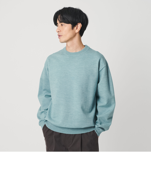 ハイブリッド ウール クルーネック ニット ウォッシャブル