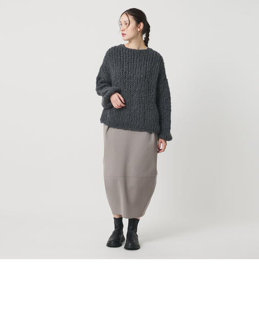 【WEB限定】ポリエステル コクーンニットスカート ウォッシャブル