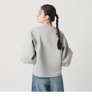 【WEB限定】ダブルニット ボリュームスリーブプルオーバー