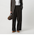 【WEB限定 Wardrobe DAILY MINIMAL】ウールライク ランダムタック ワイドパンツ ウォッシャブル