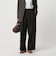 【WEB限定 Wardrobe DAILY MINIMAL】ウールライク ランダムタック ワイドパンツ ウォッシャブル