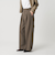 【WEB限定 Wardrobe DAILY MINIMAL】ウールライク ランダムタック ワイドパンツ ウォッシャブル