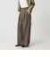 【WEB限定 Wardrobe DAILY MINIMAL】ウールライク ランダムタック ワイドパンツ ウォッシャブル