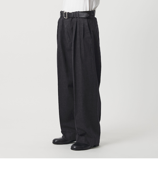 エイジレス デニム 2P ワイド ストレート パンツ