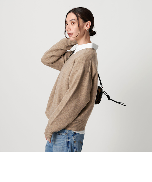 ウールカシミヤ アクア クルーネックニット｜ビューティー＆ユース