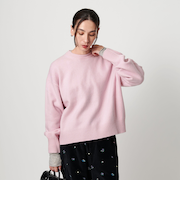 ウールカシミヤ アクアラグランクルーネックニット
