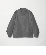 毛ブレンド スナップブルゾン