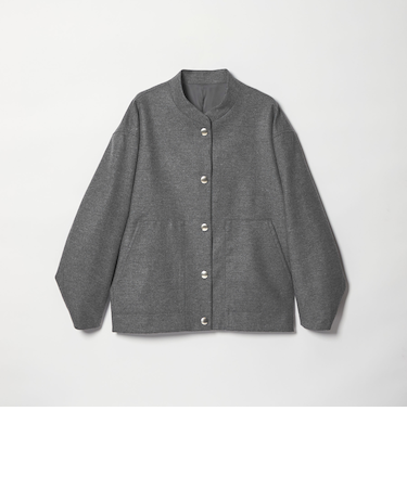 毛ブレンド スナップブルゾン