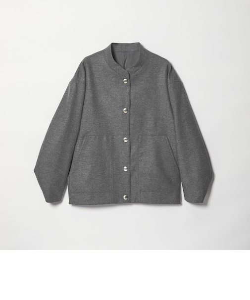 毛ブレンド スナップブルゾン