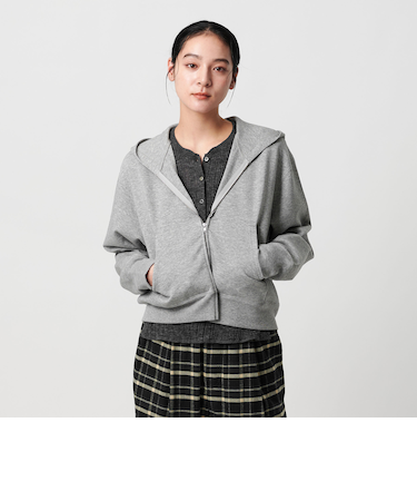 【WEB限定 Wardrobe DAILY MINIMAL】ダンボールスウェット ダブルジップパーカー