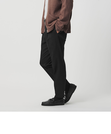 トリコチン 1プリーツ テーパード パンツ NO.5 ヨコストレッチ