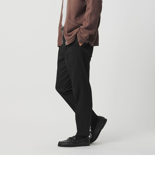 トリコチン 1プリーツ テーパード パンツ NO.5 ヨコストレッチ