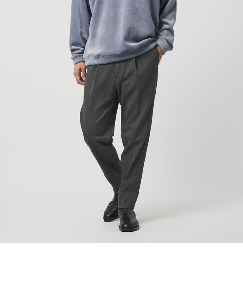 ツイル 1プリーツ テーパード パンツ NO.5 ヨコストレッチ