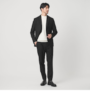 【WEB限定 WARDROBE SMART】DELEGANT サキソニー セットアップ/ジャケット&イージーパンツ