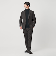 【WEB限定 WARDROBE SMART】DELEGANT サキソニー セットアップ/ジャケット&イージーパンツ