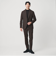 【WEB限定 WARDROBE SMART】DELEGANT サキソニー セットアップ/ジャケット＆イージーパンツ