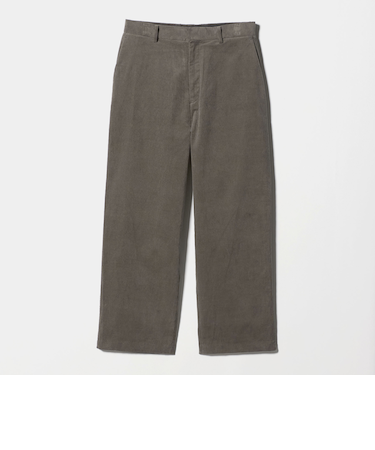 ファイン コーデュロイ ワイド ノープリーツ スラックス