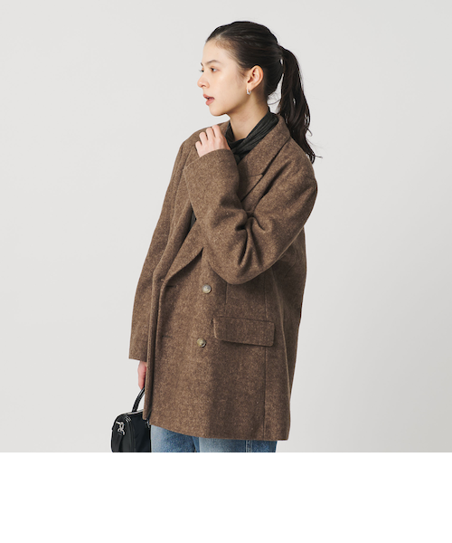 毛ブレンド ヘリンボーン ジャケットコート｜ビューティー＆ユース