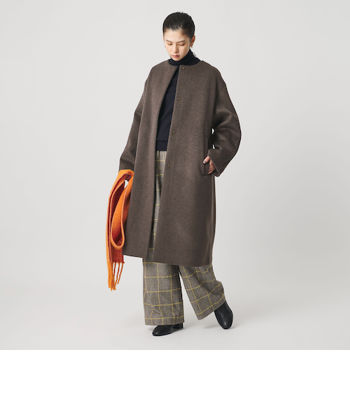 毛ナイロン ノーカラーコート｜ビューティー＆ユース ユナイテッド