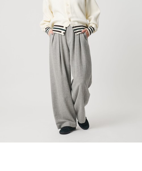 ビューティー＆ユース ユナイテッドアローズ（BEAUTY&YOUTH）/毛ブレンド ヘリンボーンワイドパンツ 毛ブレンド ヘリンボーンワイドパンツ｜ビューティー＆ユース