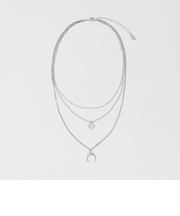 ムーンモチーフ 3連 ネックレス