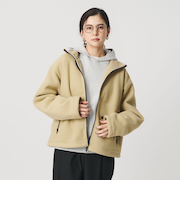 ポリエステルフリース ジップカーディガン