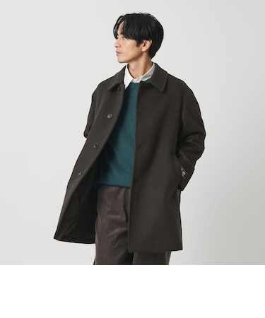 120S メルトン チェック バルカラーコート