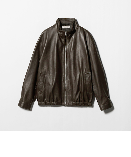 セミベジタブル シープ レザー ブルゾン