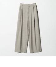 ウールブレンド ツイルバックゴムパンツ ウォッシャブル