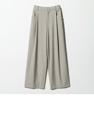 ウールブレンド ツイルバックゴムパンツ ウォッシャブル