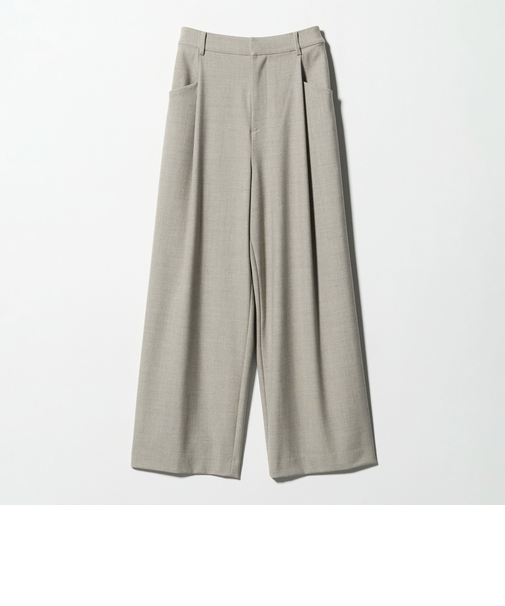 ウールブレンド ツイルバックゴムパンツ ウォッシャブル