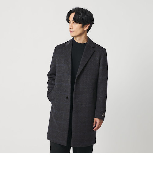 120S メルトン チェック バルカラーコート｜ビューティー＆ユース