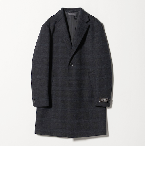 120 メルトン チェック チェスターコート