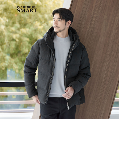【WEB限定 WARDROBE SMART】LANATEC フード ダウンジャケット