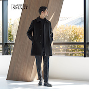 【WEB限定 WARDROBE SMART】PE メルトン バルカラーコート