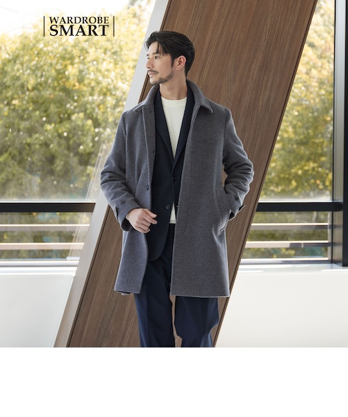 【WEB限定 WARDROBE SMART】PE メルトン バルカラーコート