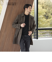 【WEB限定 WARDROBE SMART】PE メルトン バルカラーコート